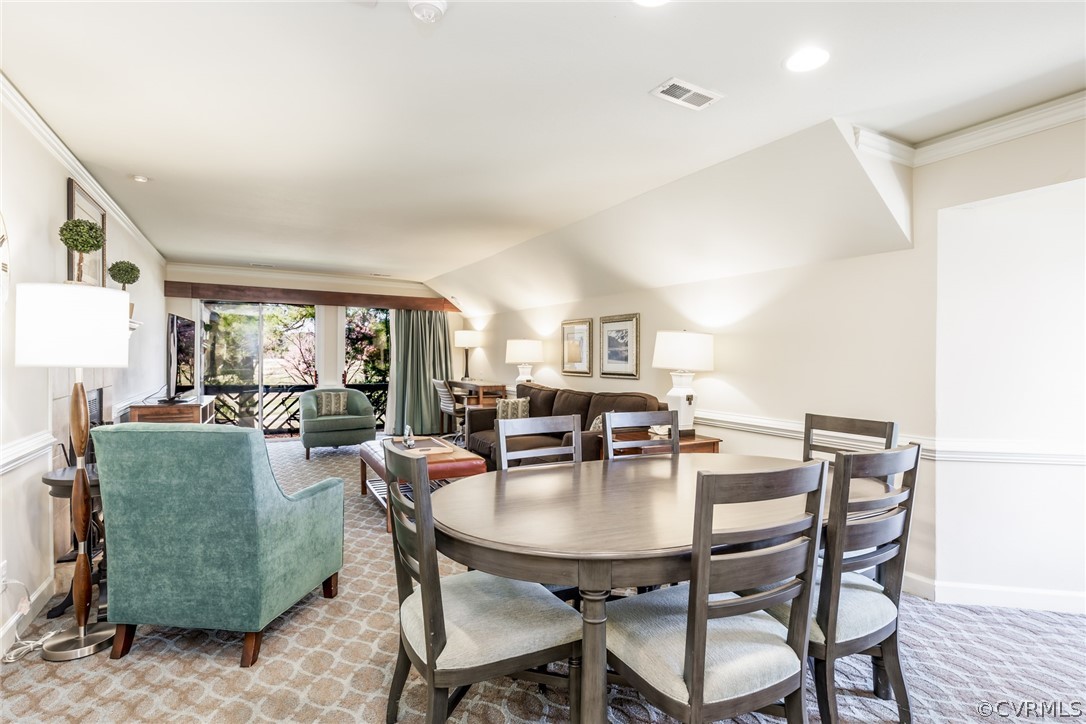 115 Pelhams Ordinary Williamsburg, VA 23185 - Photo 9 of 31 a view of a dining room with furniture and chandelier
