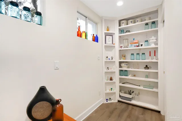 a room with storage and utility