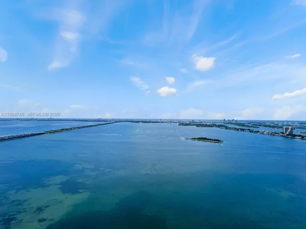 a view of an ocean and beach