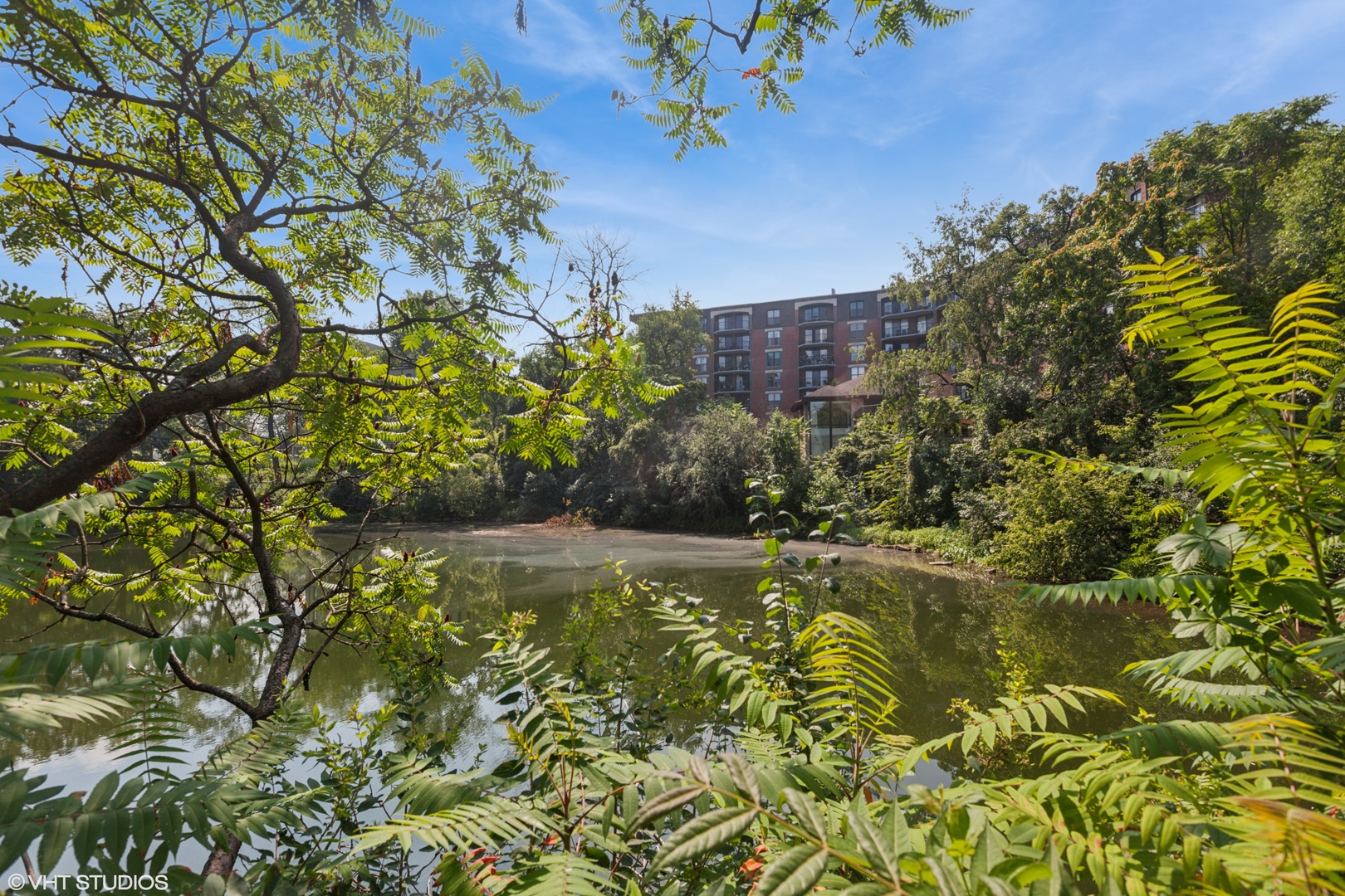 511 Aurora Avenue, Unit 108 Naperville, IL 60540 - Photo 29 of 32 a view of a lake with a building in the background