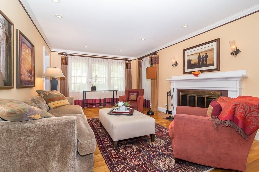 33 Tennyson Road Wellesley, MA 02481 - Photo 14 of 33 a living room with furniture fireplace and a large window