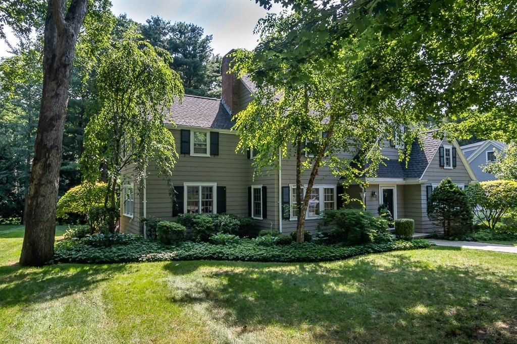 33 Tennyson Road Wellesley, MA 02481 - Photo 31 of 33 a front view of a house with a yard and trees