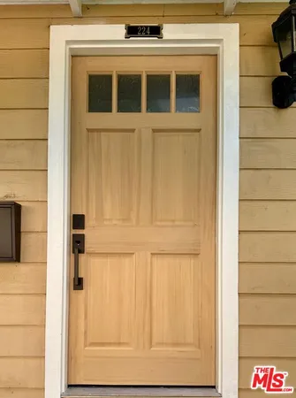 a view of front door of house