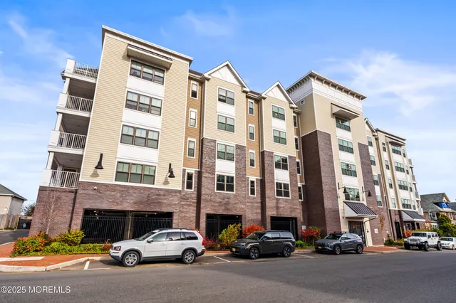 a view of a building and a street