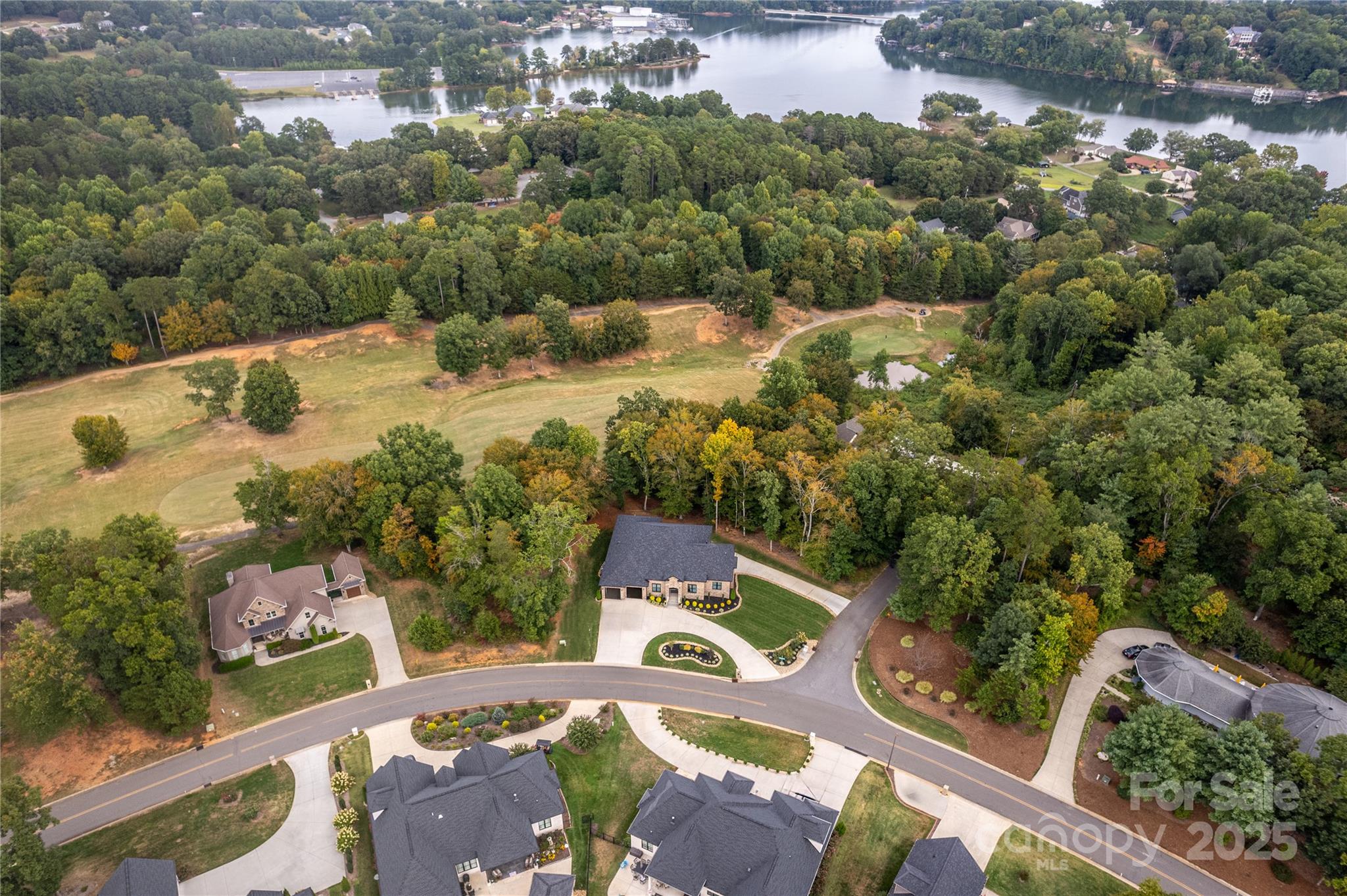 668 Players Ridge Road Hickory, NC 28601 - Photo 47 of 48 an aerial view of a house with a yard