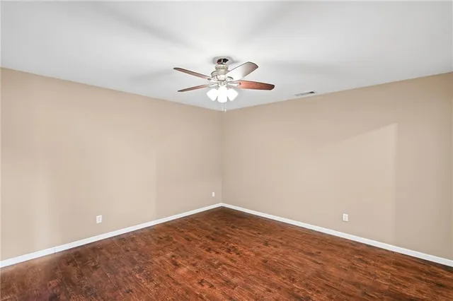 a view of deck with large windows