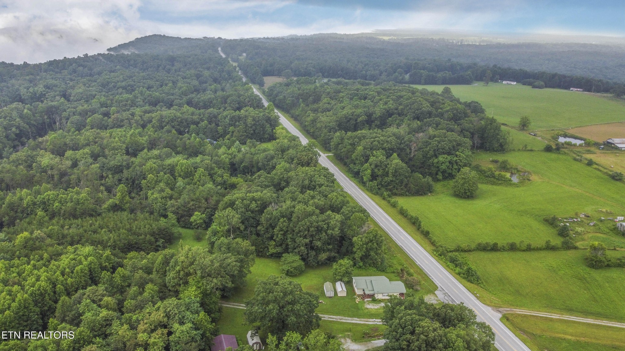 11981 South S Highway Crossville, TN 38572 - Photo 41 of 49 a view of a lush green forest with two houses