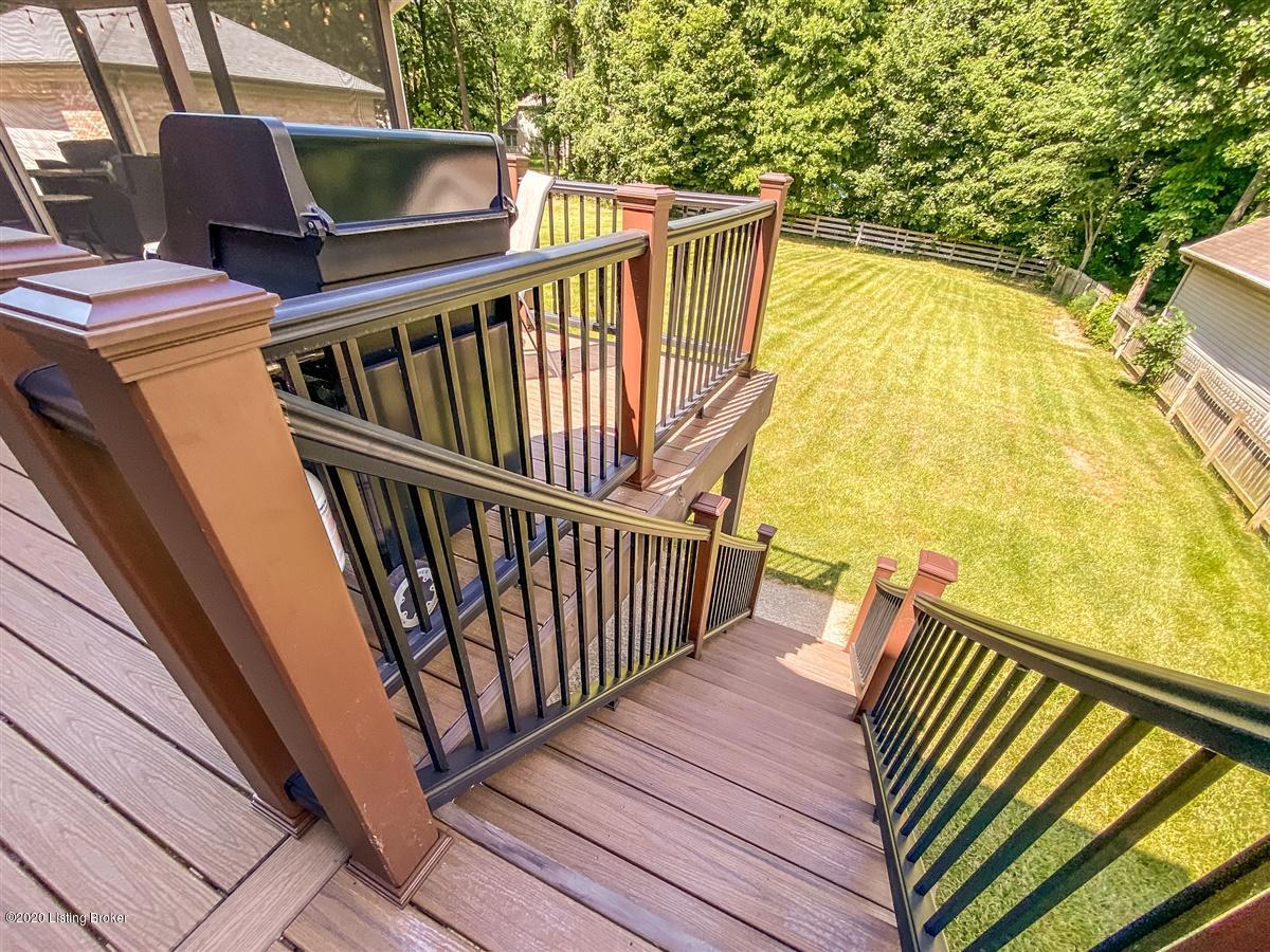 7509 Turner Ridge Road Crestwood, KY 40014 - Photo 44 of 59 Deck Stairs Leading Down to Yard