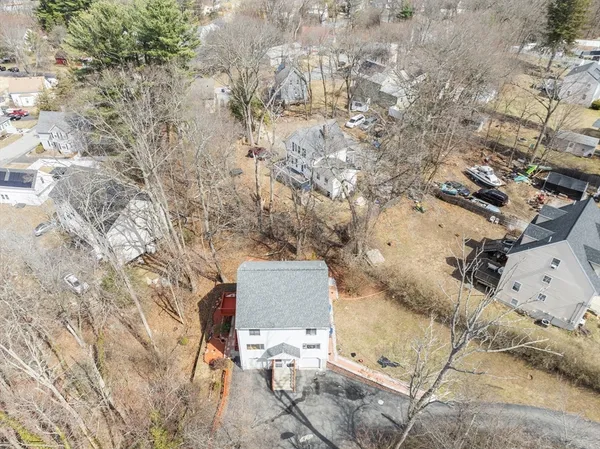 an aerial view of a houses