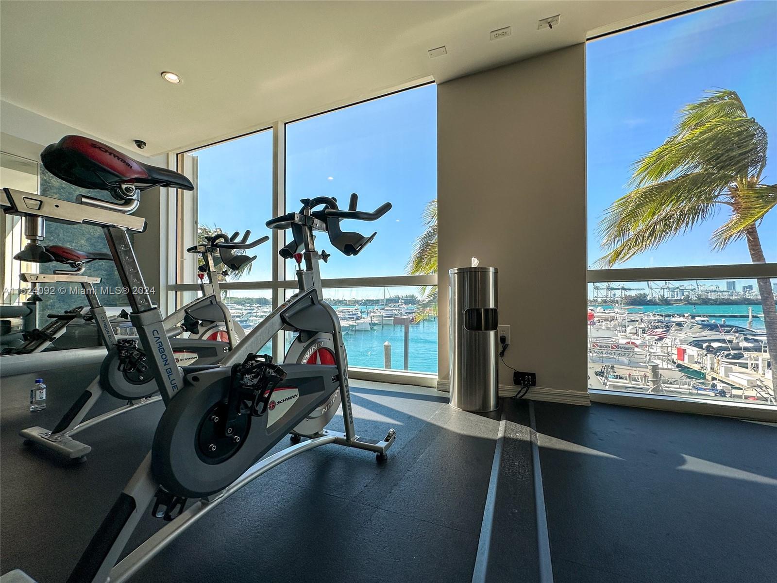 90 Alton Road, Unit 902 Miami Beach, FL 33139 - Photo 34 of 35 a view of a room with gym equipment