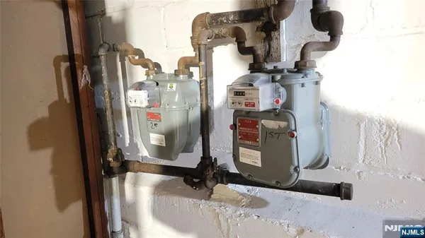a close view of water heater room