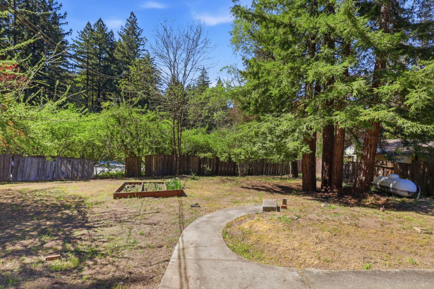 17760 China Grade Road Boulder Creek, CA 95006 - Photo 12 of 45 a view of a backyard with large tree