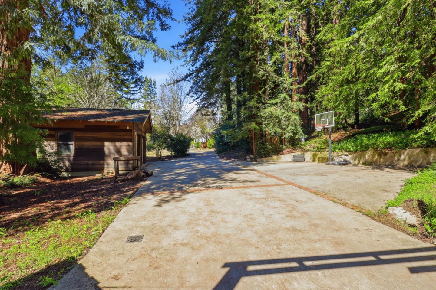 17760 China Grade Road Boulder Creek, CA 95006 - Photo 13 of 45 a view of a backyard with a tree
