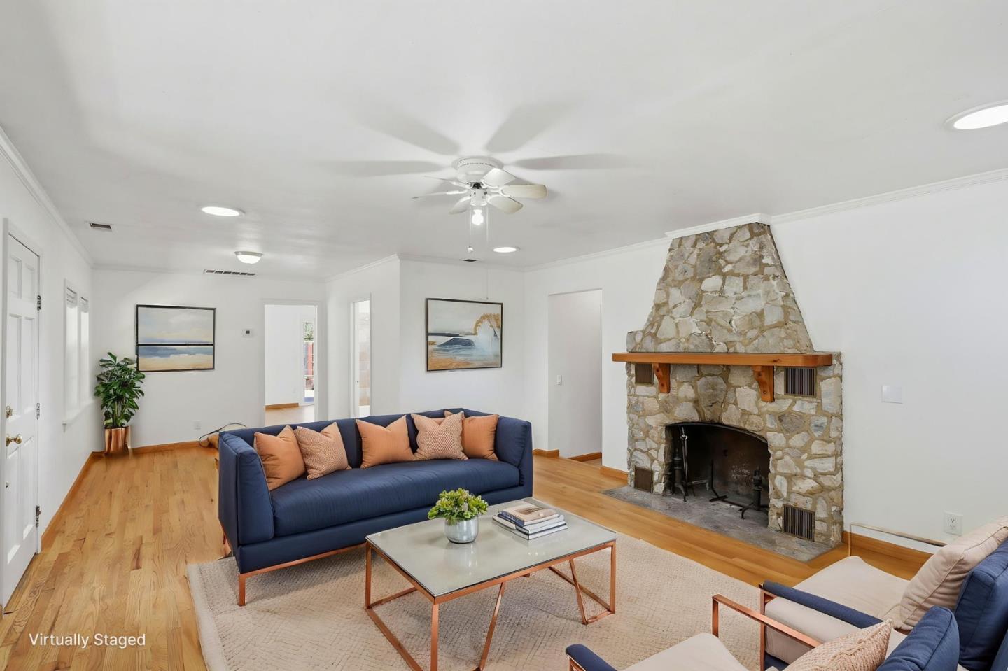 17760 China Grade Road Boulder Creek, CA 95006 - Photo 18 of 45 a living room with furniture and a fireplace