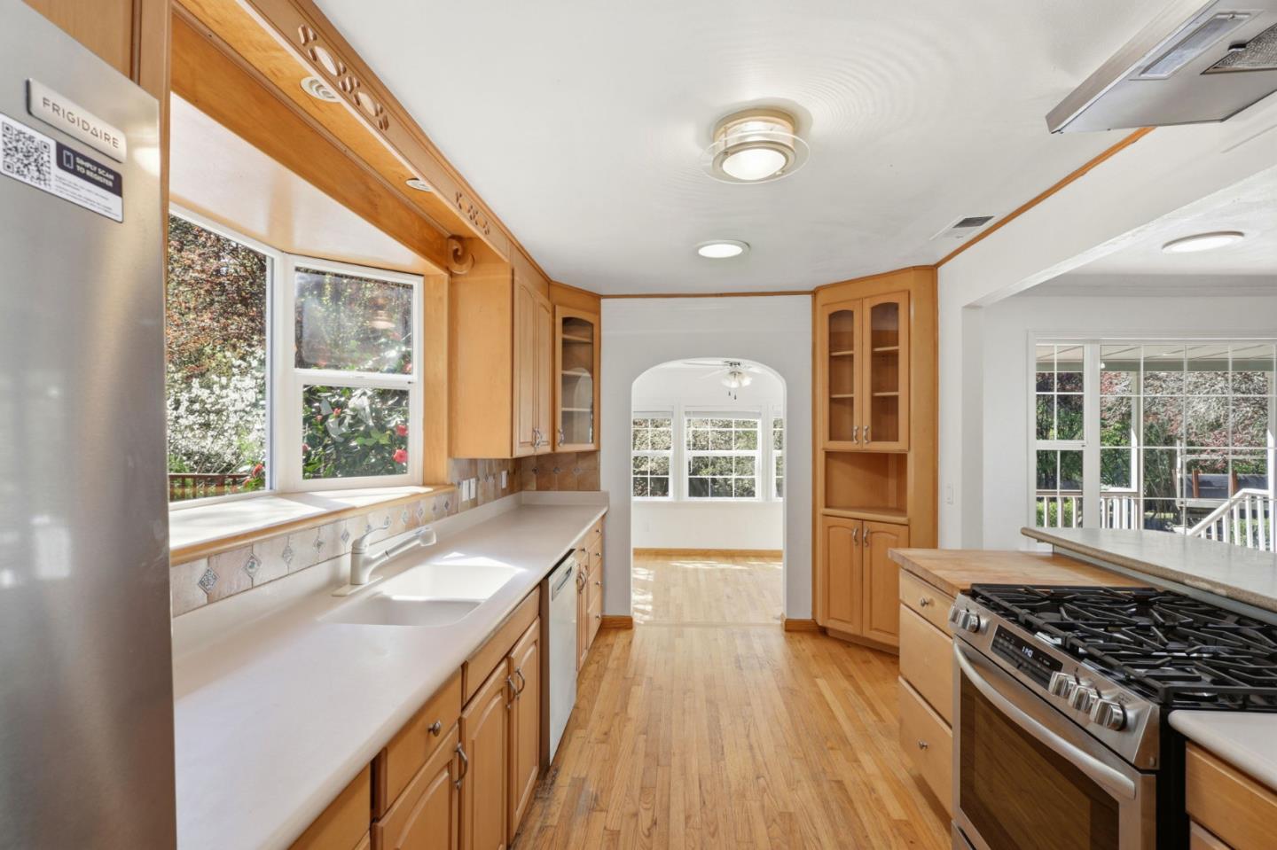 17760 China Grade Road Boulder Creek, CA 95006 - Photo 23 of 45 a view of a kitchen with a sink and a window