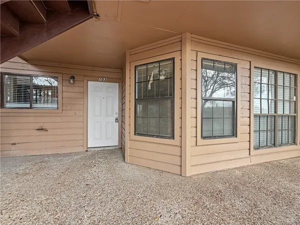 a view of front door