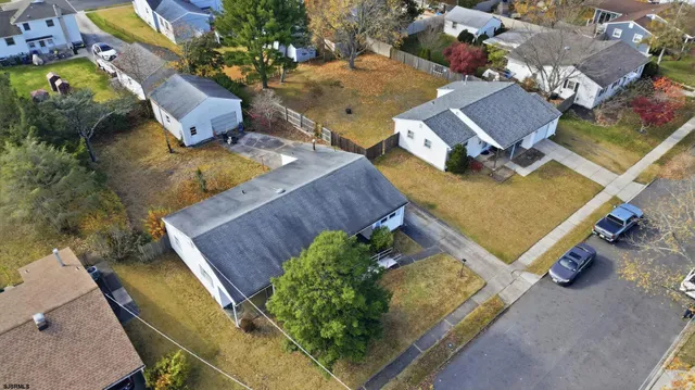 an aerial view of multiple house