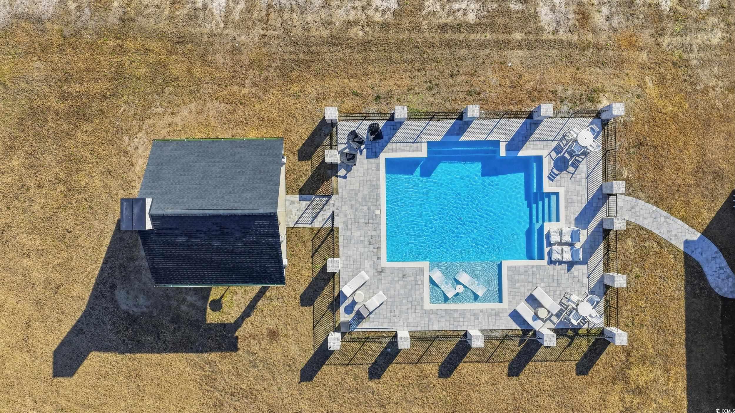 280 Bay Rdg Drive North Myrtle Beach, SC 29582 - Photo 33 of 38 Aerial view of property and surrounding area with a pool