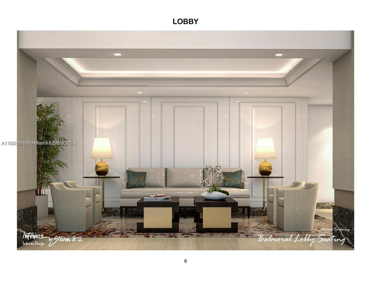 9801 Collins Avenue, Unit 16Y Bal Harbour, FL 33154 - Photo 16 of 17 a living room with furniture a window and a potted plant