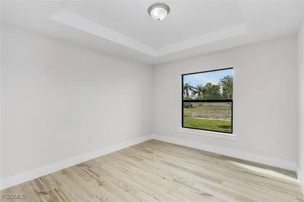 an empty room with a window