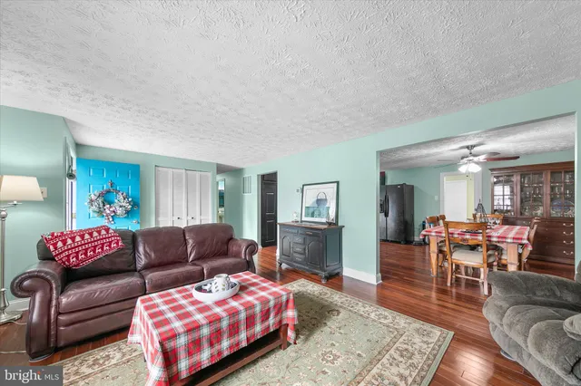 a living room with furniture and a couch