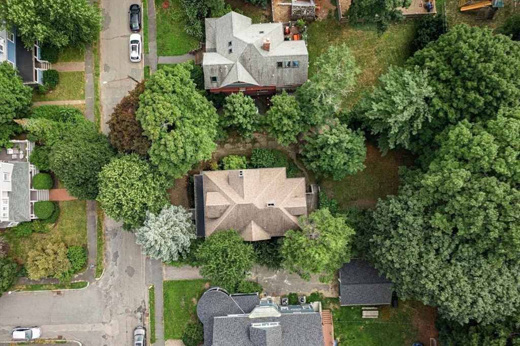 61 Chester Street Newton, MA 02461 - Photo 36 of 42 an aerial view of a house with outdoor space and street view