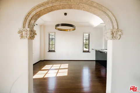 a view of a hallway with entryway