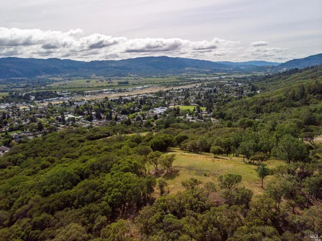 a view of city and mountain