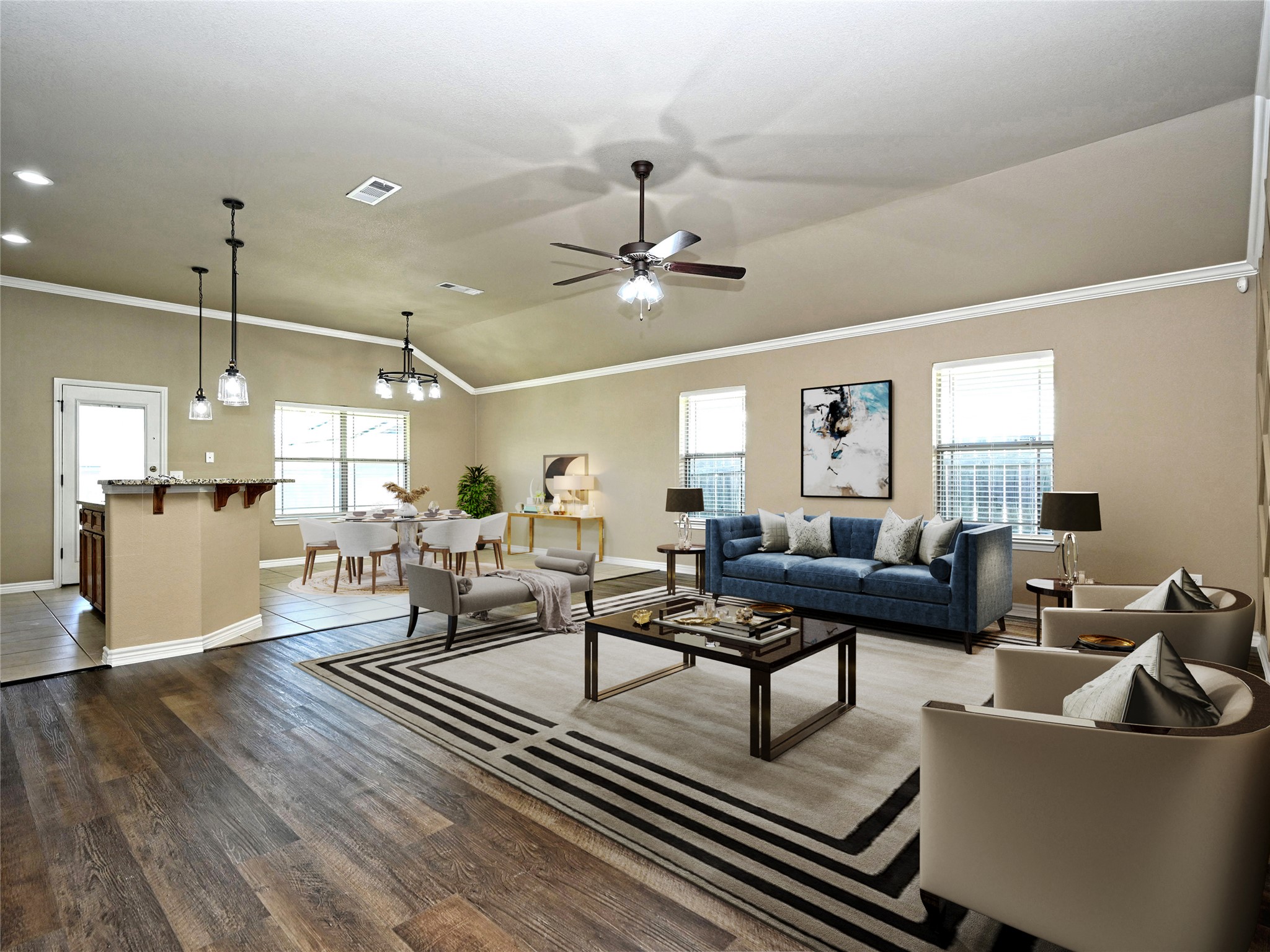 224 Geode Lane Jarrell, TX 76537 - Photo 8 of 36 Living Room - Virtually Staged