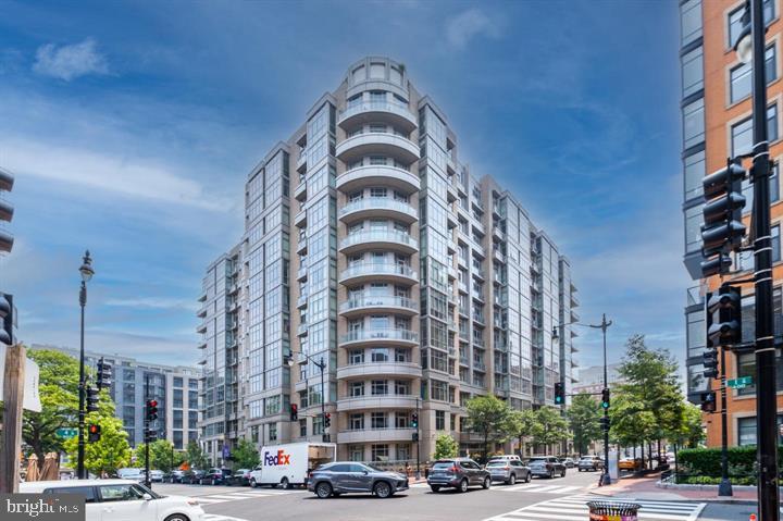 a front view of a building