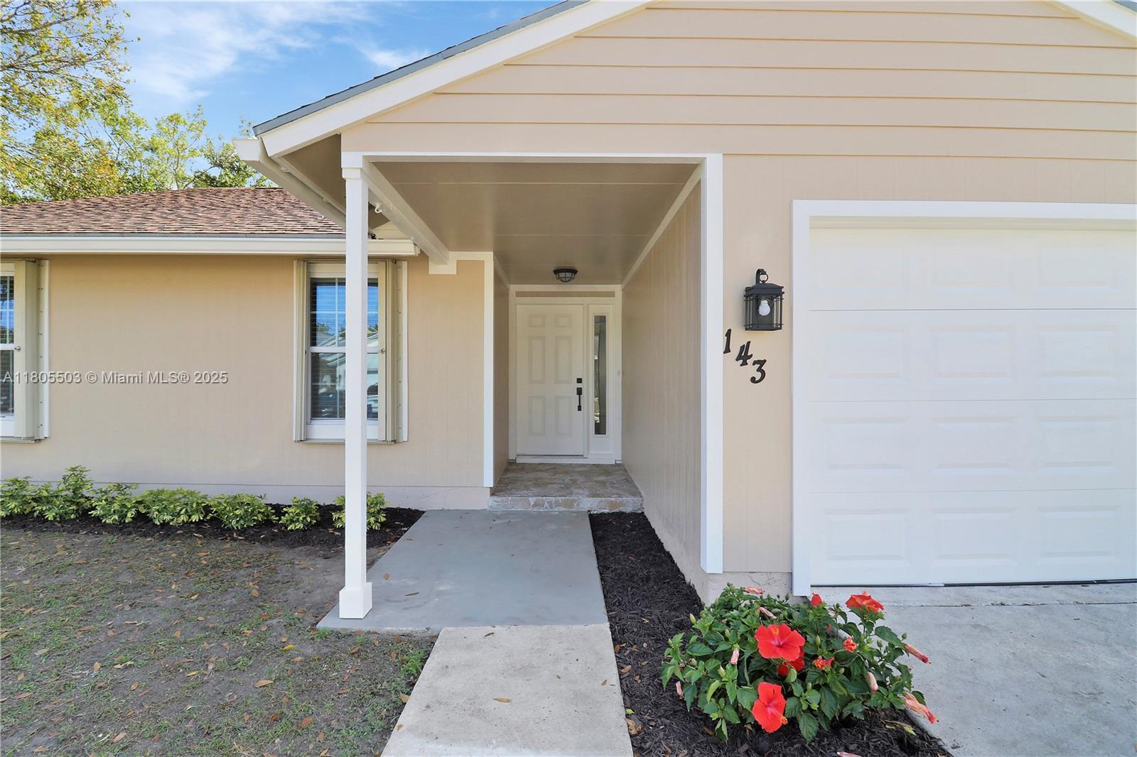 a front view of a house