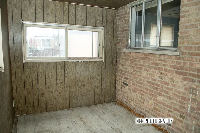 a view of wooden door