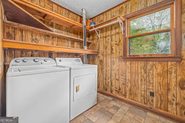 a view of balcony with wooden floor