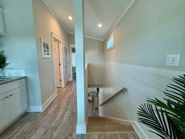 a bathroom with a sink and mirror