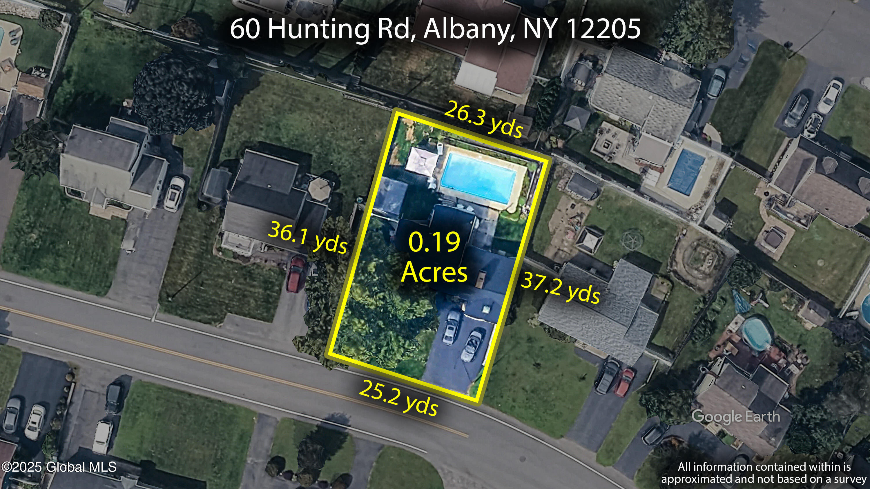 60 Hunting Road Colonie, NY 12205 - Photo 44 of 44 Property Line Overlay
