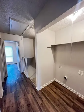 a view of entryway with wooden floor