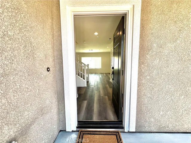 view of living room with wooden floor