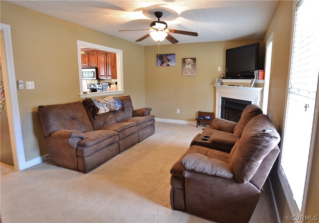 81 Loomis Road Aylett, VA 23009 - Photo 5 of 23 a living room with furniture a fireplace and a flat screen tv