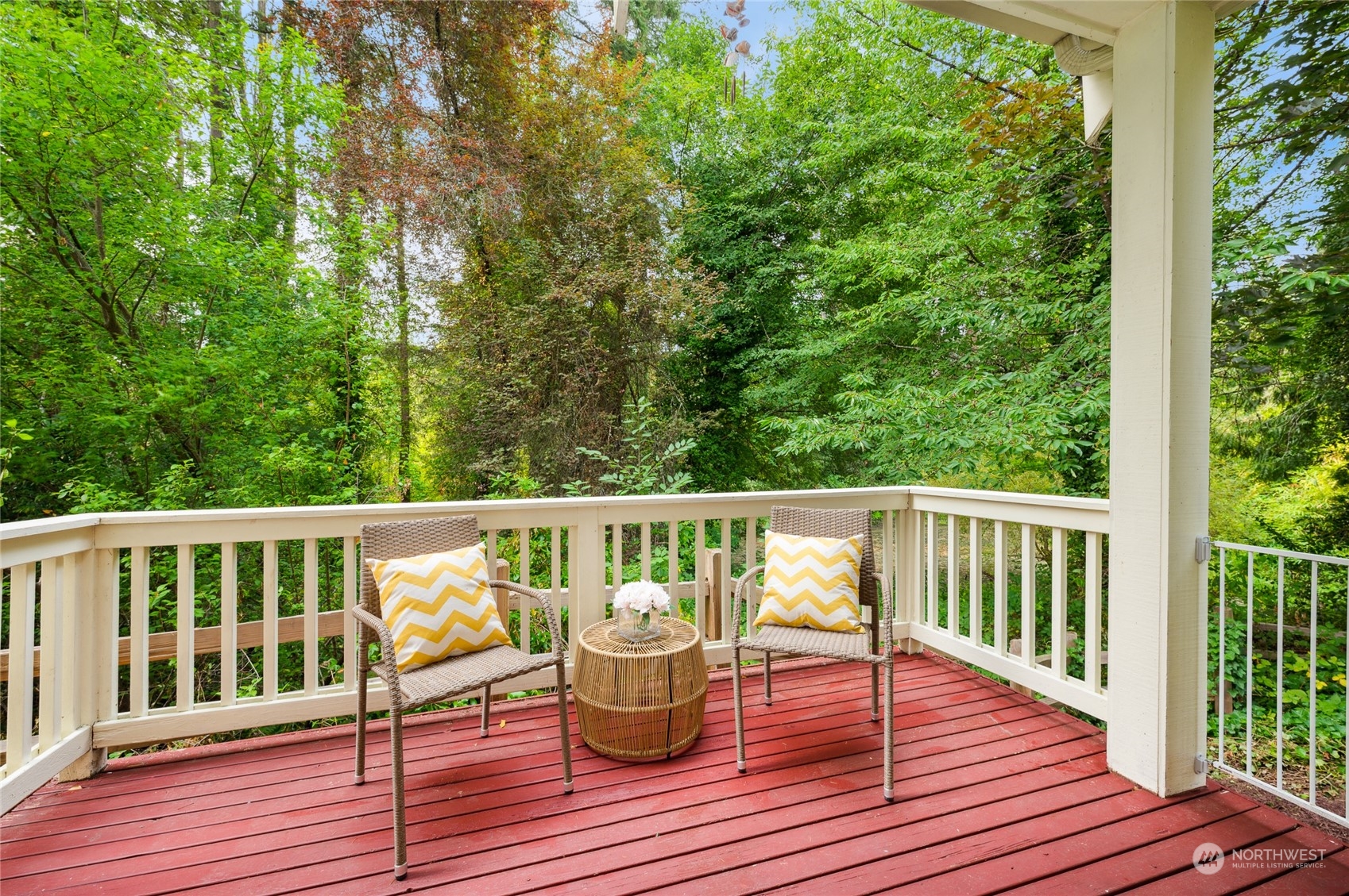 3316 239th Place Southeast, Unit 6 Bothell, WA 98021 - Photo 8 of 25 a view of balcony with wooden floor and seating space