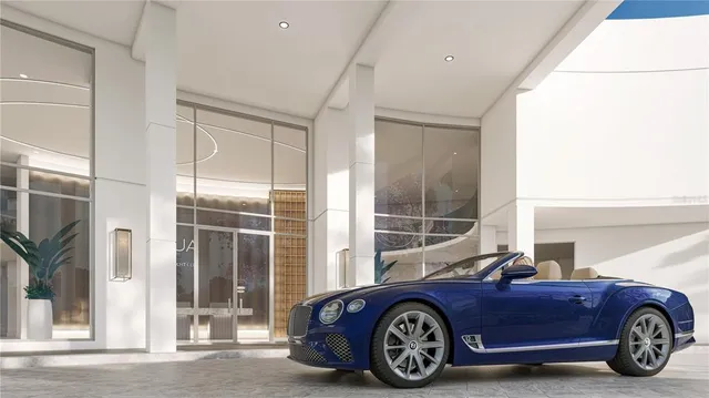 a car parked in front of a house