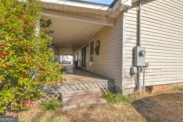 a view of a swimming pool with an ocean view