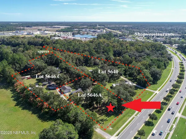 an aerial view of multiple house