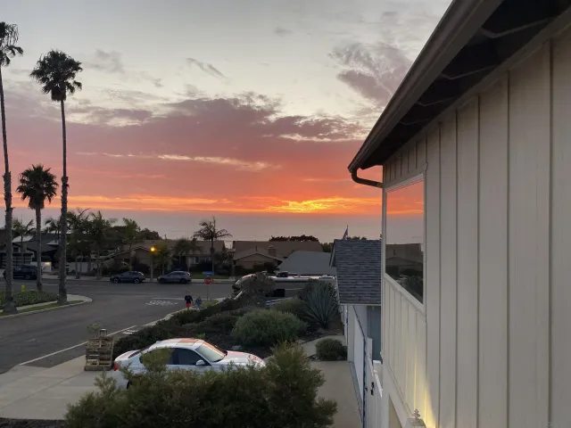 a view of city from balcony