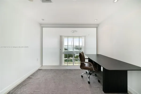 a view of workspace with a window
