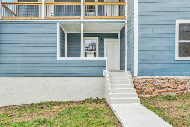 a front view of a house