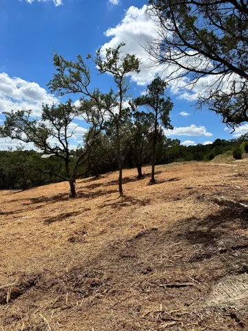 a view of a town with mountains in the background