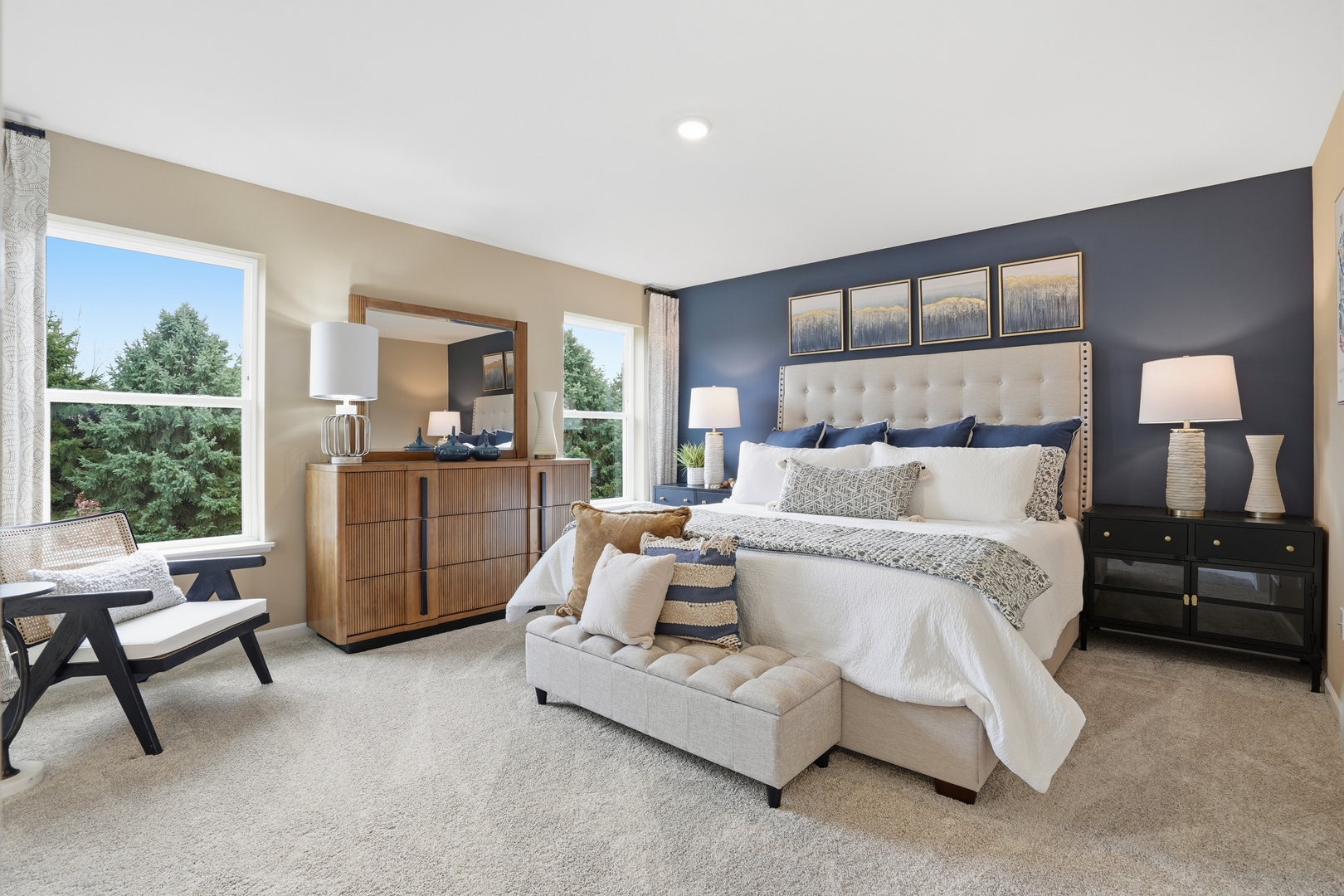 3859 Meadowridge Road Woodstock, IL 60098 - Photo 8 of 20 a bed room with a bed and a couch