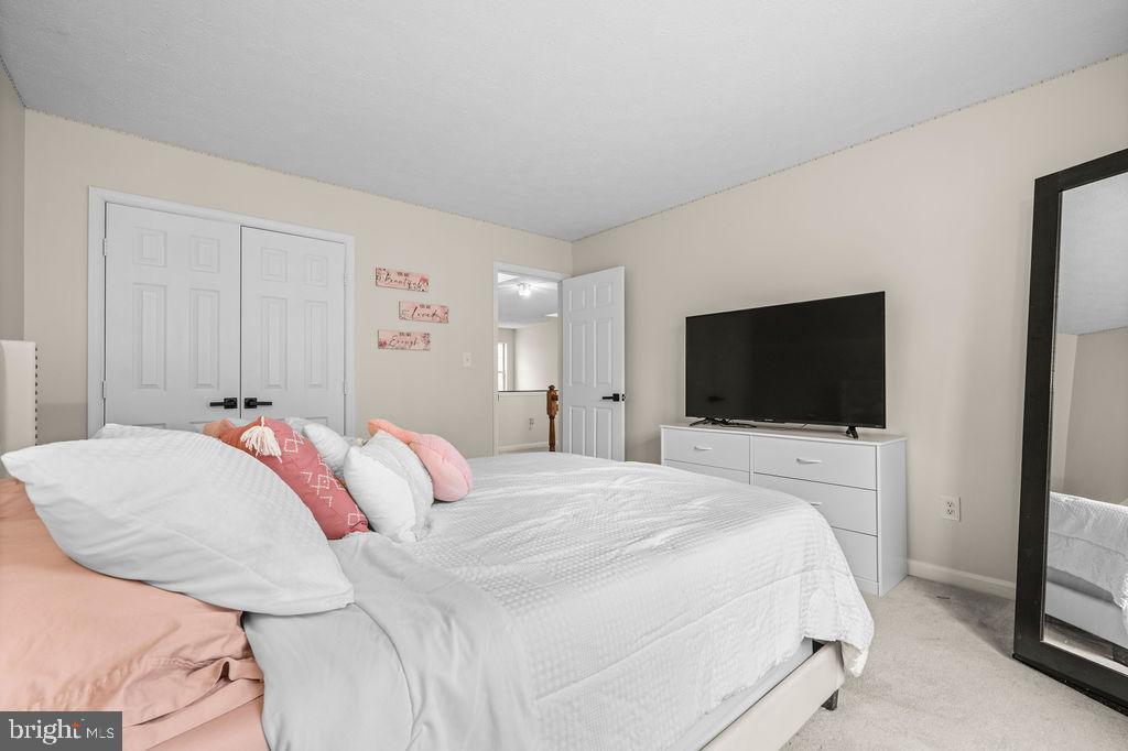 9803 Bald Hill Road Bowie, MD 20721 - Photo 36 of 55 a bedroom with a bed and a flat screen tv