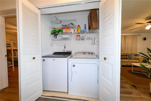 a room with storage and utility