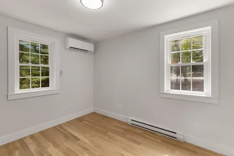 an empty room with a window